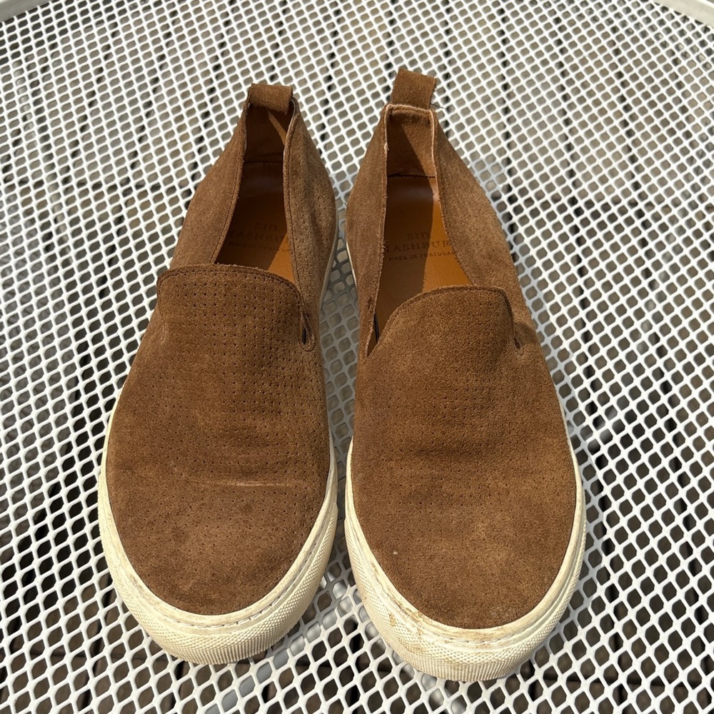 Sid Mashburn Tan Suede Slip-On Loafers